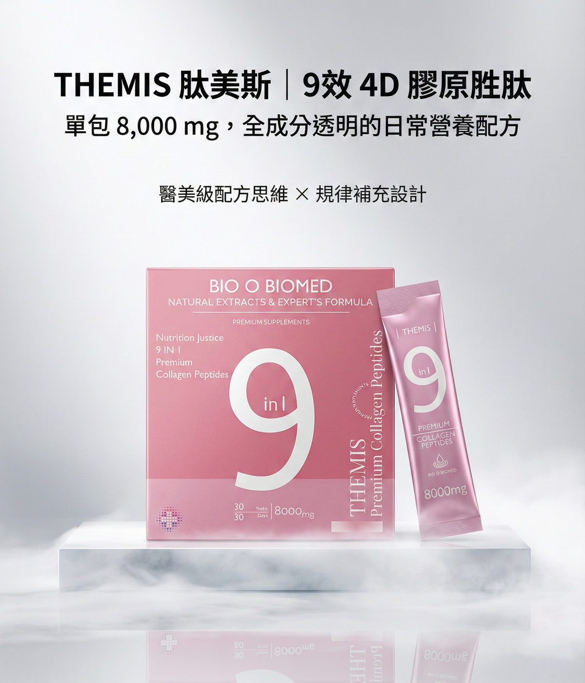 THEMIS肽美斯｜9效4D膠原胜肽，單包8,000mg，全成分透明的日常營養配方
