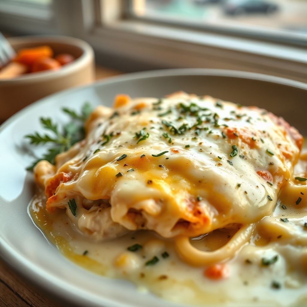 High-Protein Chicken Alfredo Bake for Easy Low-Carb Meal Prep with Creamy, Cheesy Goodness (30-Minute Weeknight Winner!)
