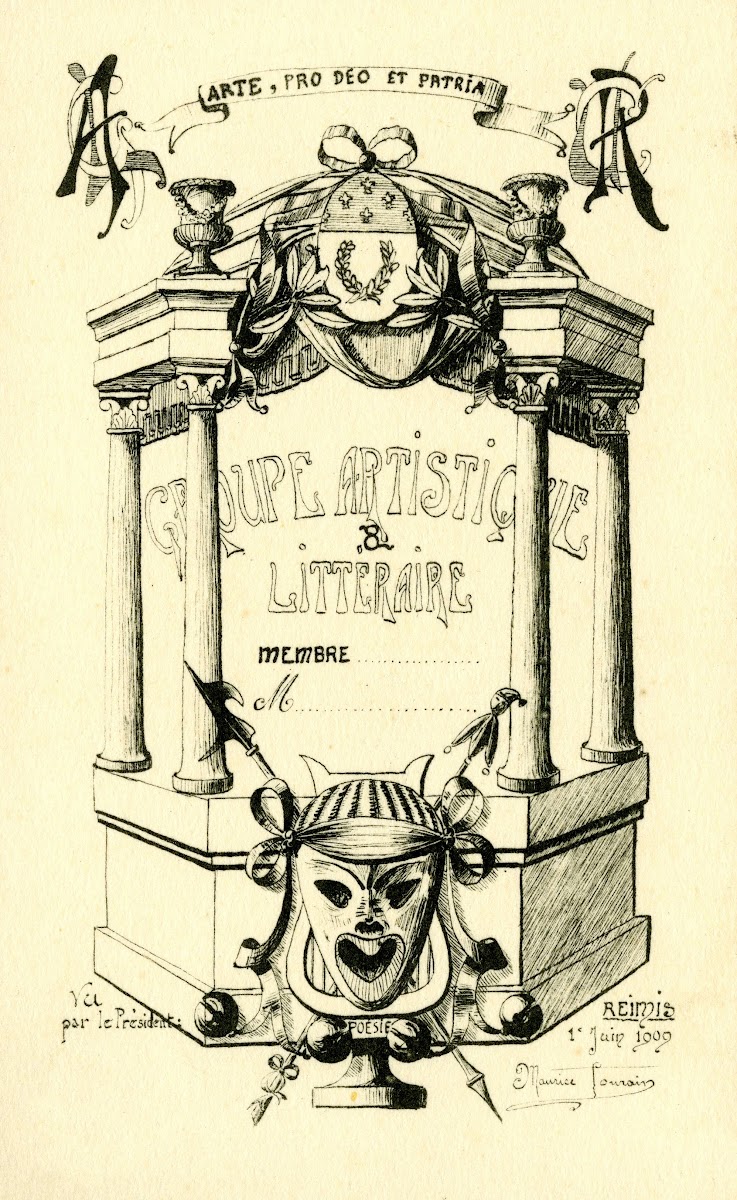 Groupe artistique  littéraire 1909