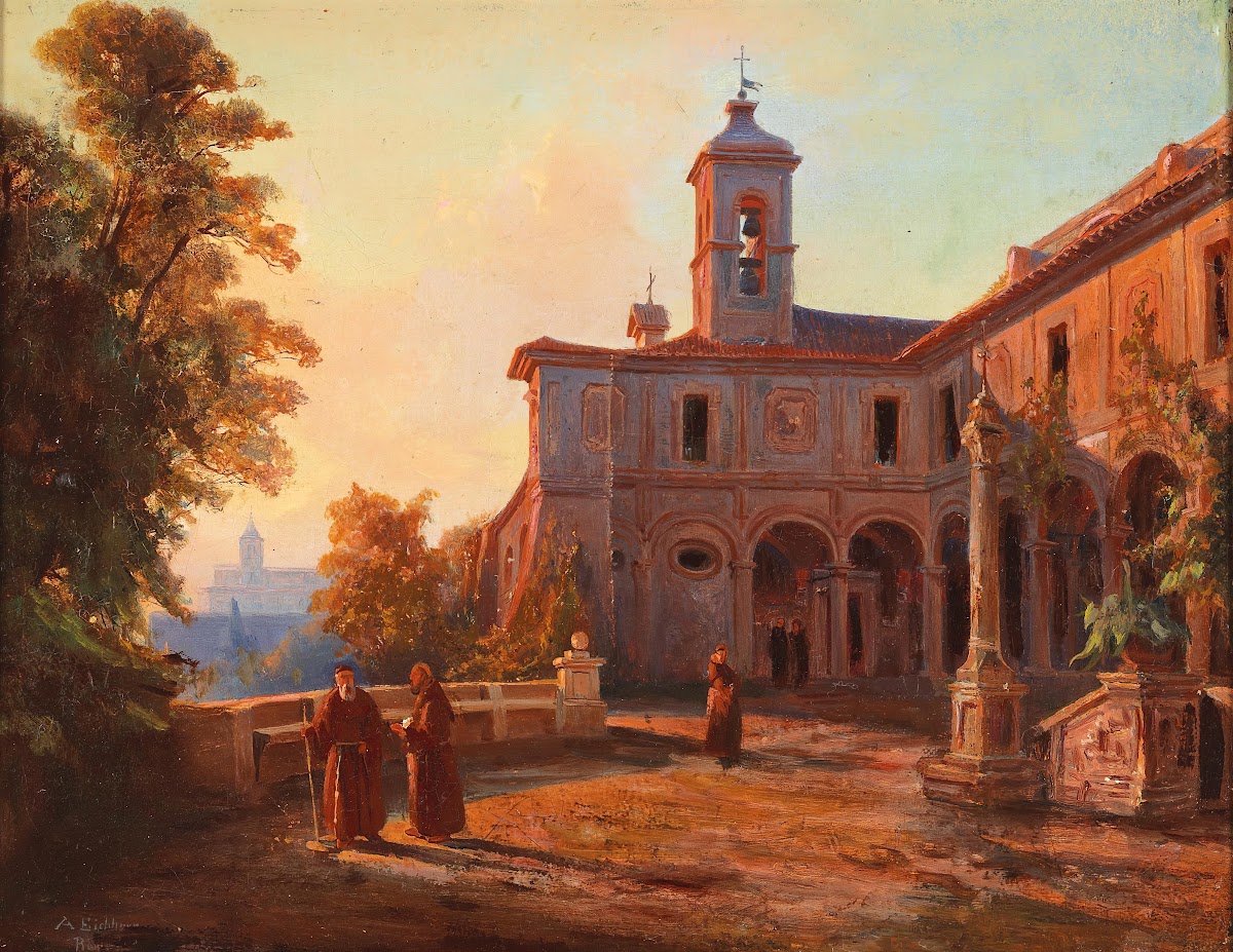 Terrasse Der Klosterkirche Santonofrio Al Gianicolo In Rom