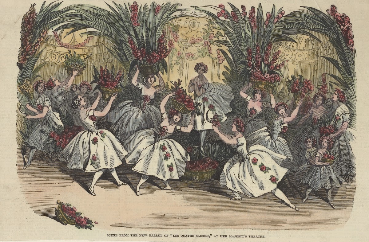Scene from the new ballet of Les quatre saisons at Her Majestys Theatre 1848