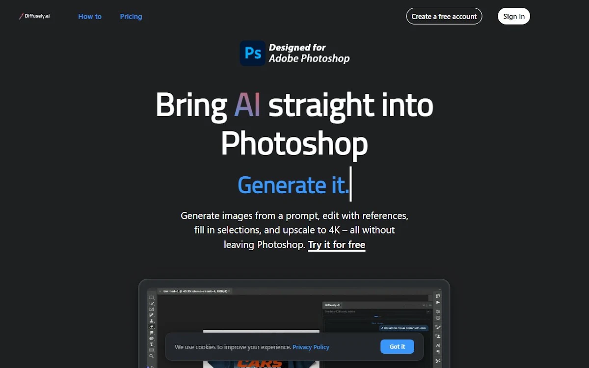 Captura de diffusely | AI Art Photoshop Plugin