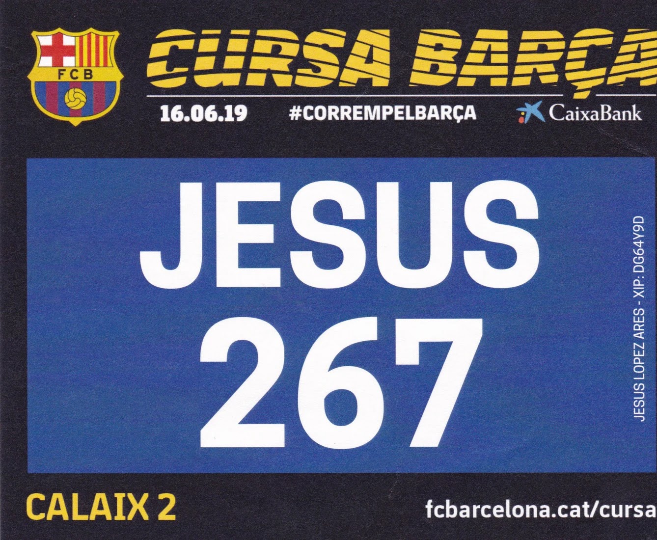 Dorsal de Cursa Barça