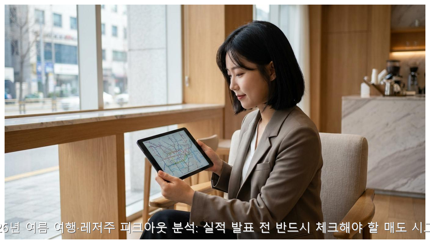 2026년 여름 여행·레저주 피크아웃 분석: 실적 발표 전 반드시 체크해야 할 매도 시그널 핵심 안내 및 분석 인포그래픽 (5)