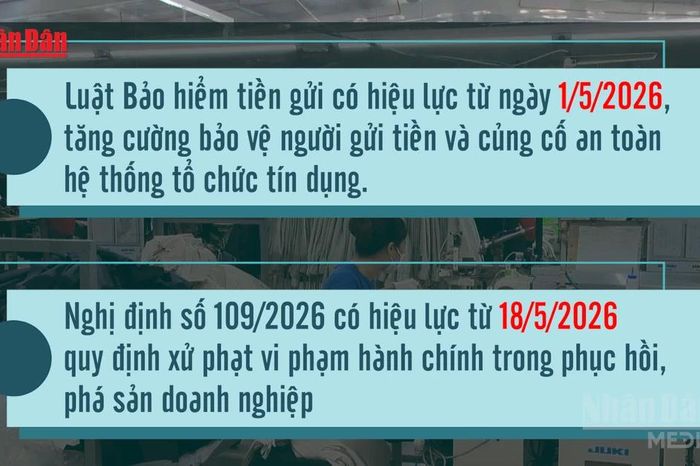 [Video] Nhiều chính sách kinh tế quan trọng có hiệu lực từ tháng 5/2026 - Báo Nhân Dân