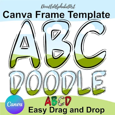 Editable frame Canva frame preview for Canva Frame Letters template 148