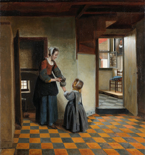Woman with a Child in a Pantry c 1656   c 1660