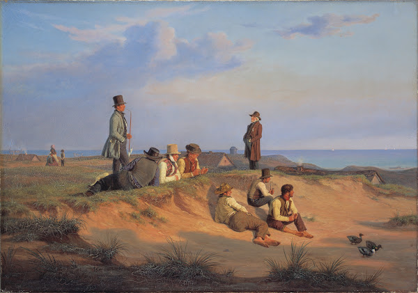 Mænd af Skagen en sommeraften i godt vejr 1848