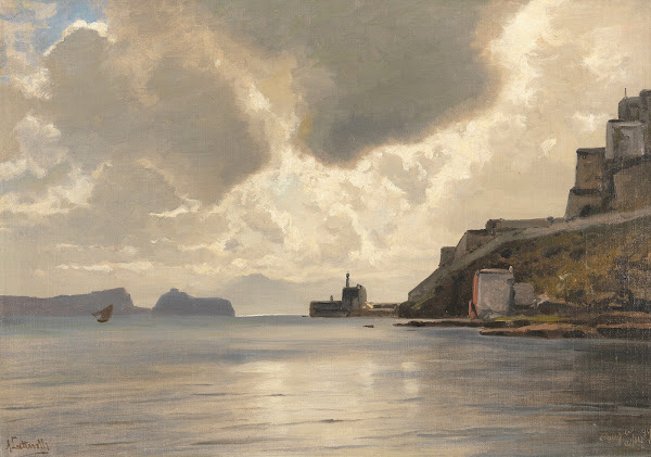 Küste beim Castello di Baia am Golf von Pozzuoli 1889