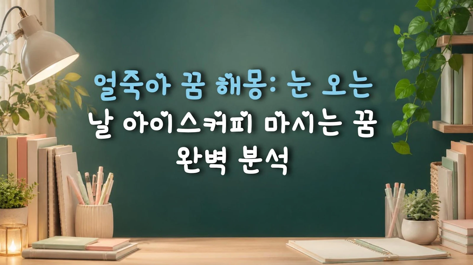 얼죽아 꿈 해몽: 눈 오는 날 아이스커피 마시는 꿈 완벽 분석