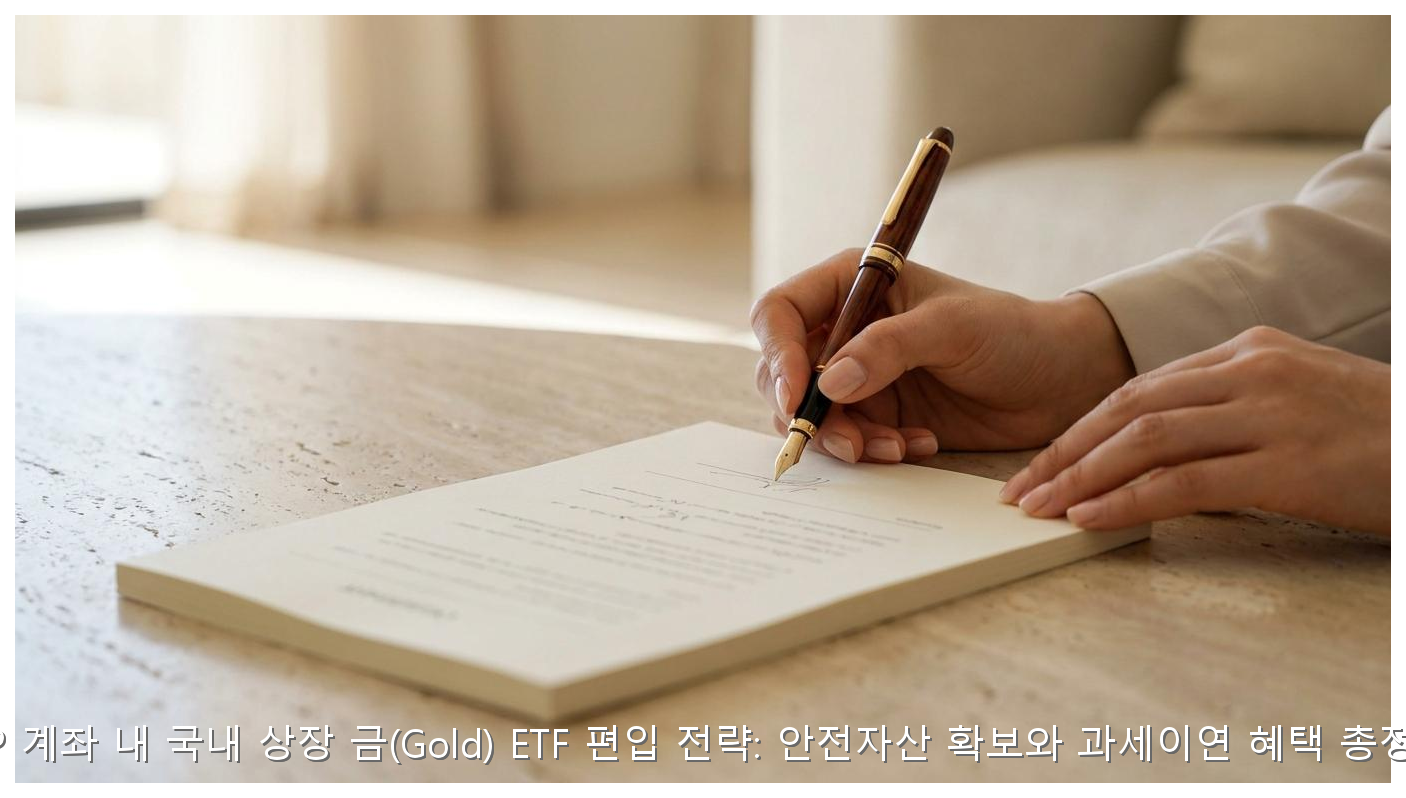 IRP 금 ETF 절세 및 투자 전략 가이드 핵심 안내 및 분석 인포그래픽 (3)