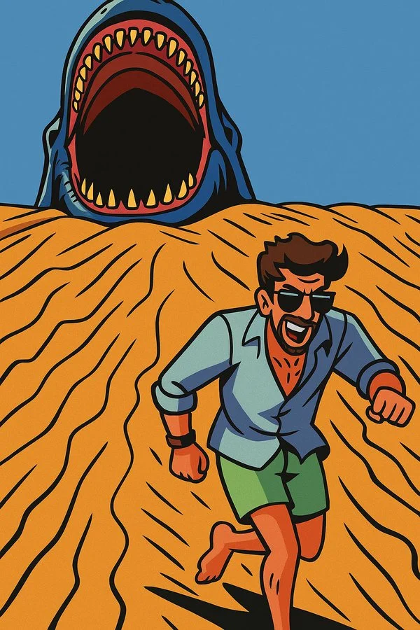 Transforma la imagen en una ilustración estilo cel-shading estadounidense de los años 90.