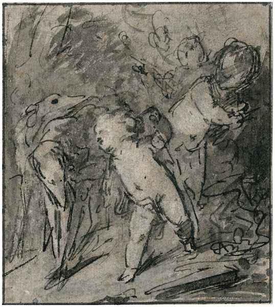 Putti met hazewindhond