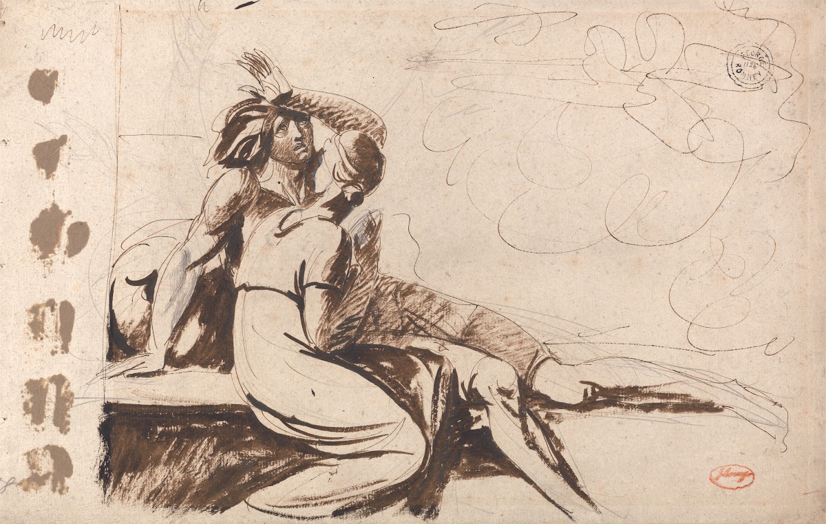 Two Lovers Man Awakening from a Dream