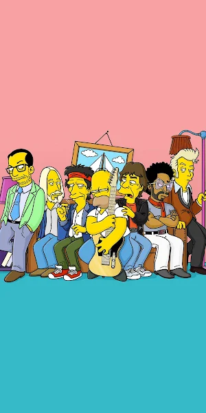 Simpsons, Rolling Stones, Parody, Cartoon Full HD iPhone Wallpaper Background