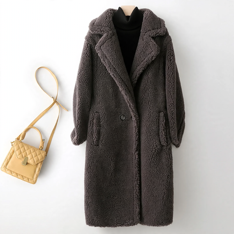 Women's Teddy Coat made of Lamb Wool