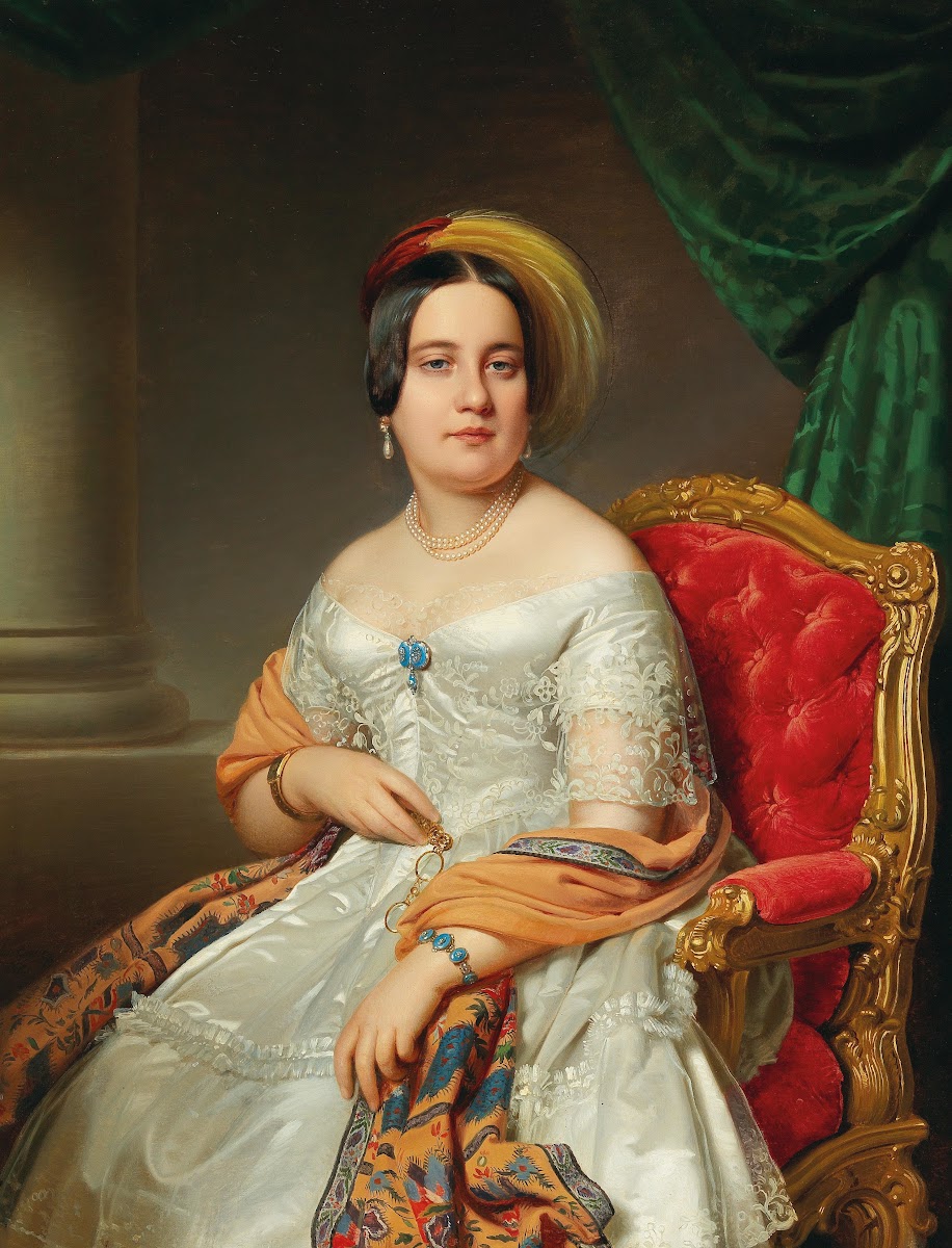Portrait of Louise von Wertheimstein Vienna 1813 1890 born Biedermann 1845