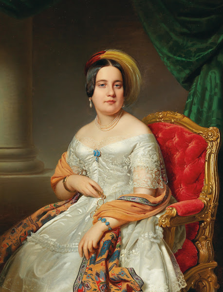Portrait of Louise von Wertheimstein Vienna 1813 1890 born Biedermann 1845