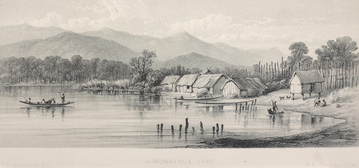 New Zealand Graphic and Descriptive Plate I Horowhenua Lake 1877