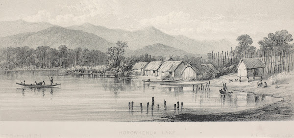 New Zealand Graphic and Descriptive Plate I Horowhenua Lake 1877