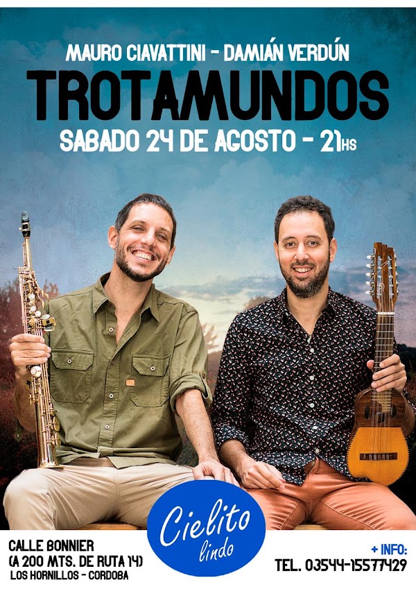 Trotamundos” el nuevo disco de Damián Verdún y Mauro Ciavattini.