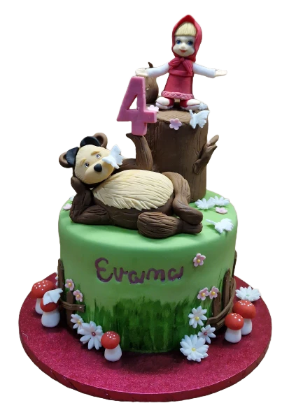 Masha & Bear Icing Birthday Cake CB-NC655