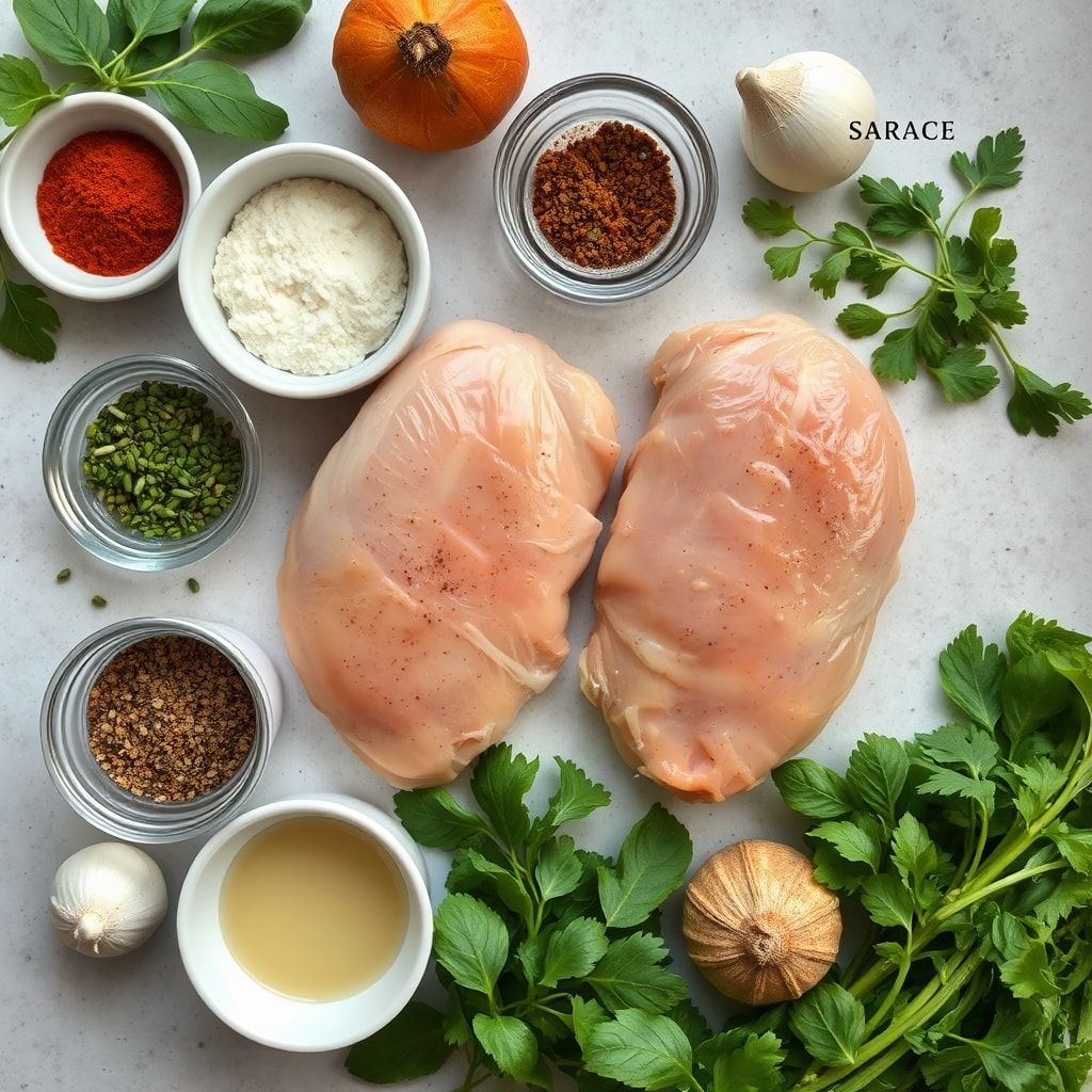 Ingredients for Spinach Stuffed Chicken Breasts – Easy 40-Minute Family Dinner