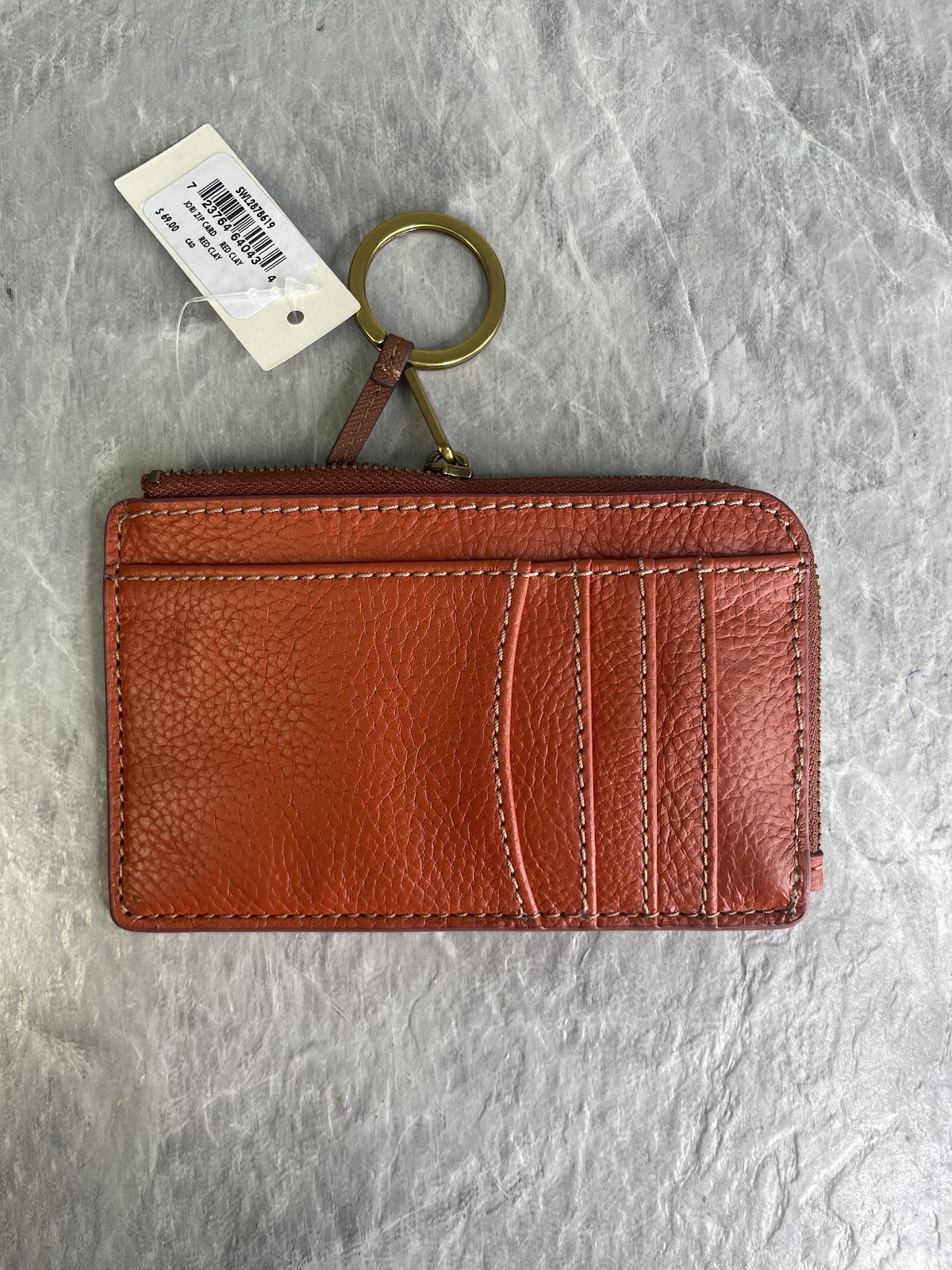 Fossil Card Wallet Ring Orange #233