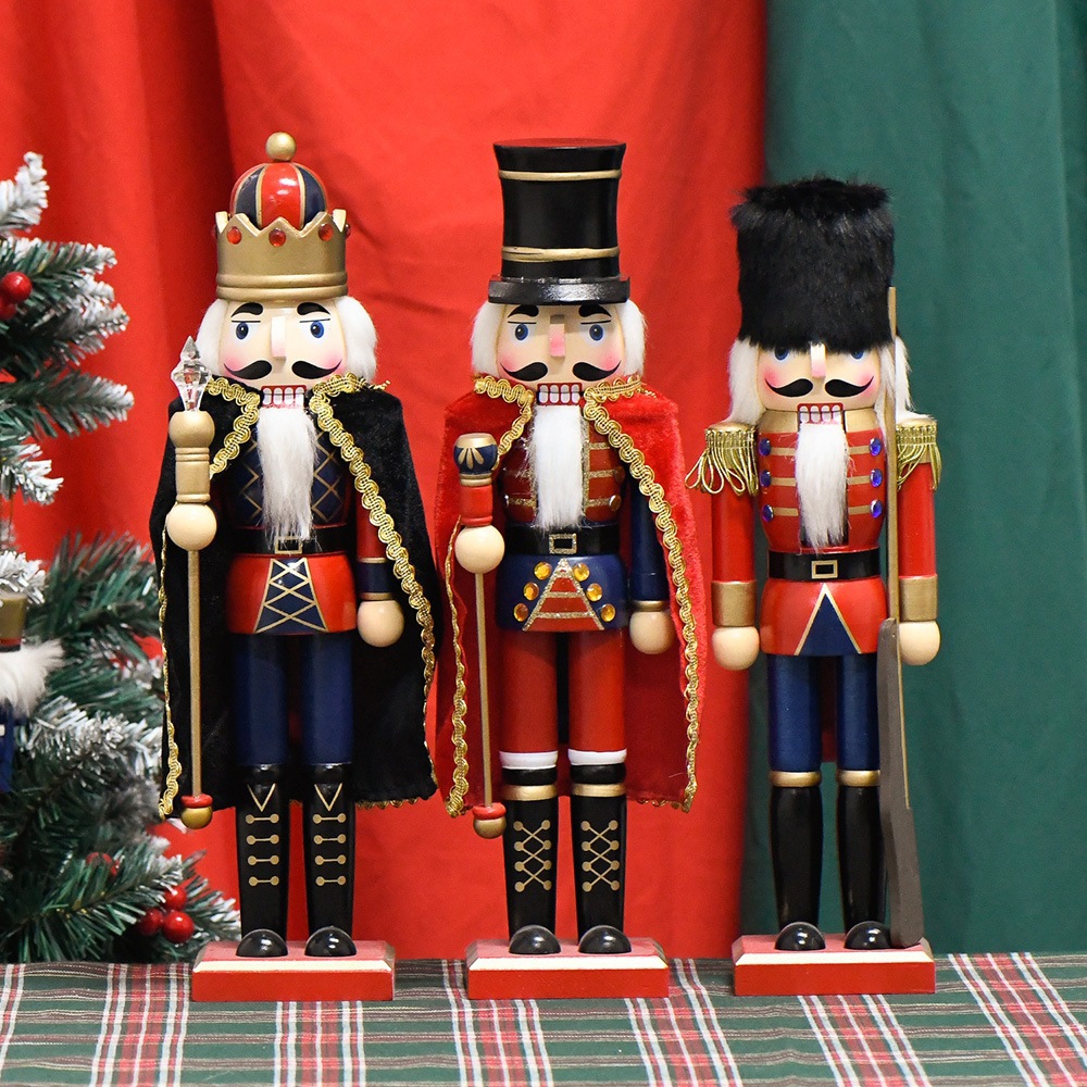Decorative wooden nutcracker figure for festive occasions