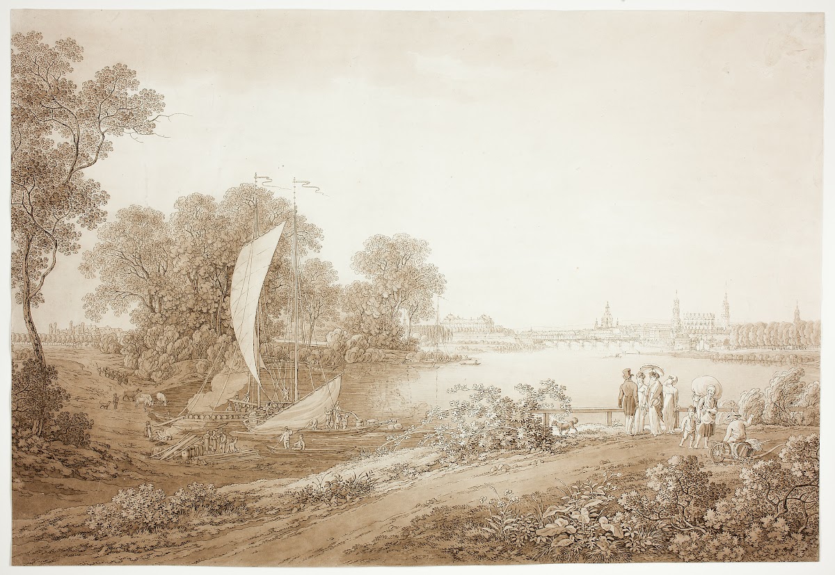 View of Dresden from Pieschen c 1805