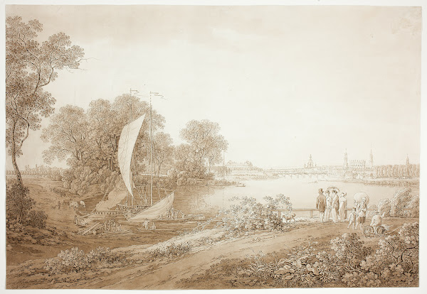 View of Dresden from Pieschen c 1805