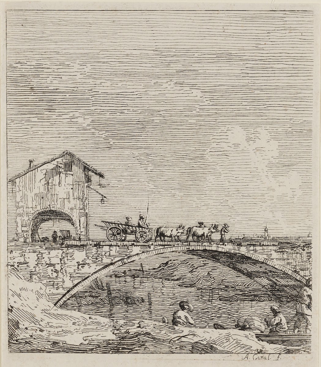 The Wagon Passing Over a Bridge from Vedute 174044