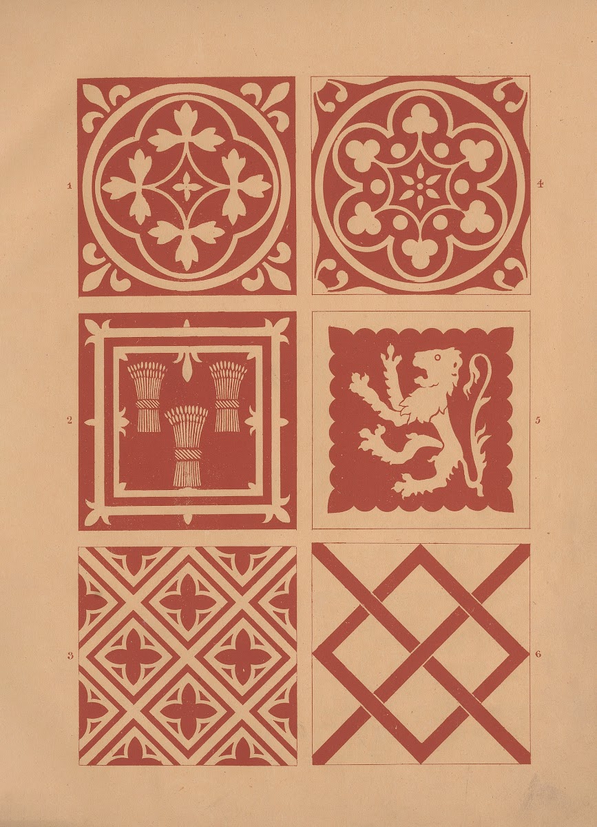 Examples of encaustic tiles Pl01 1844