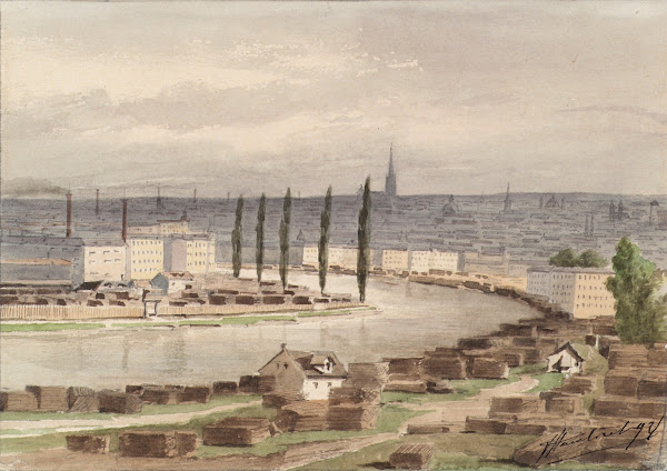 Der Donaukanal in Wien 1892