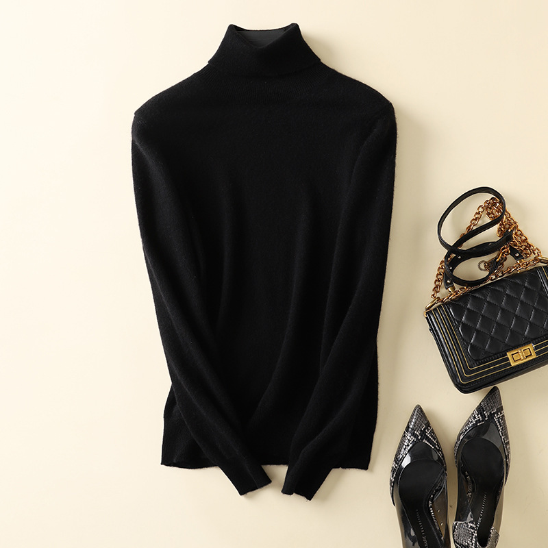 Women's Turtleneck Sweater Made of Pure Wool