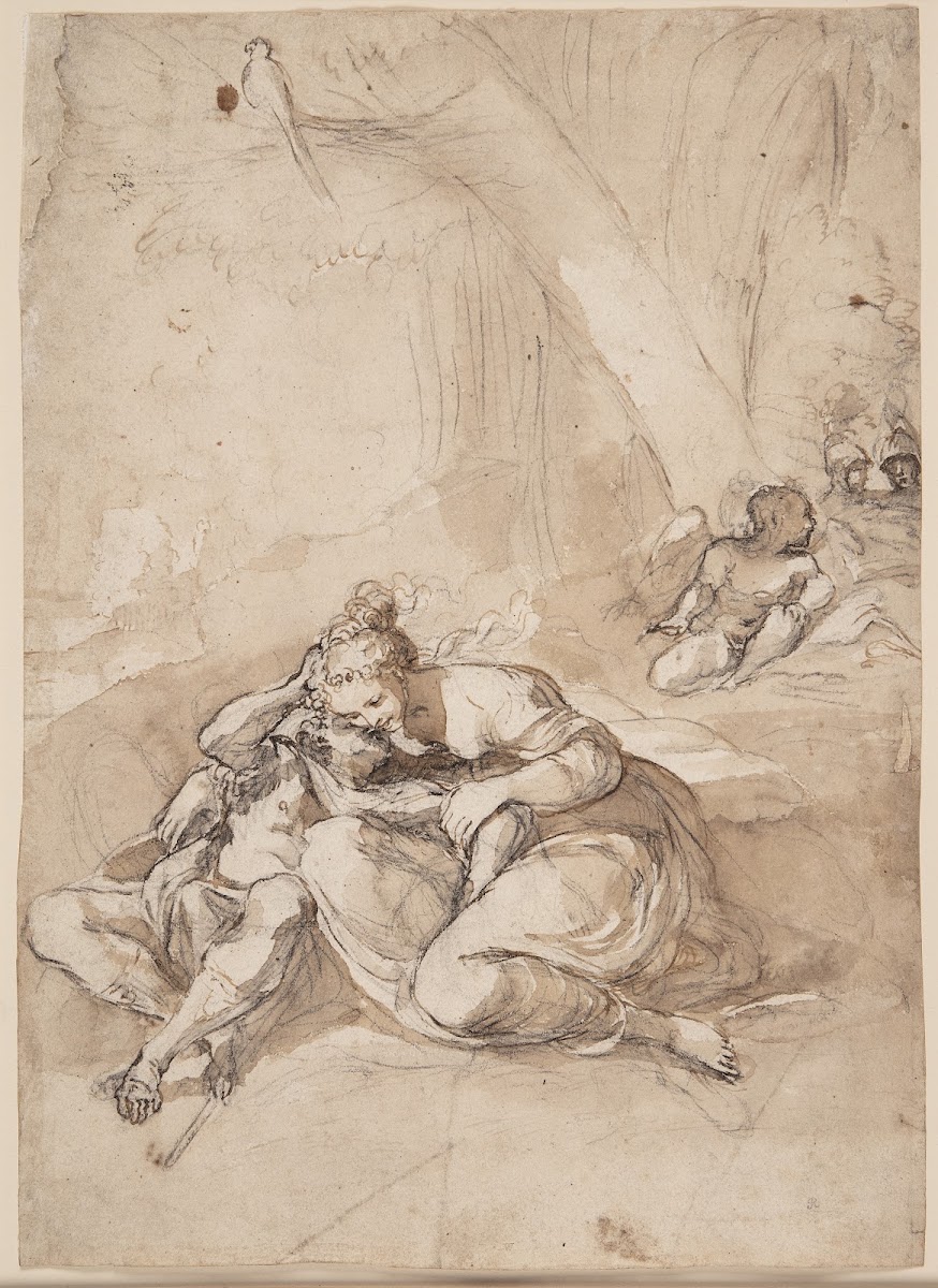 Rinaldo og Amida i tryllehaven scene fra Torquato Tassos Gerusalemme Liberata 15