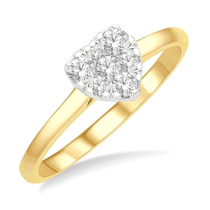 Heart Shape Lovebright Essential Diamond Engagement Ring