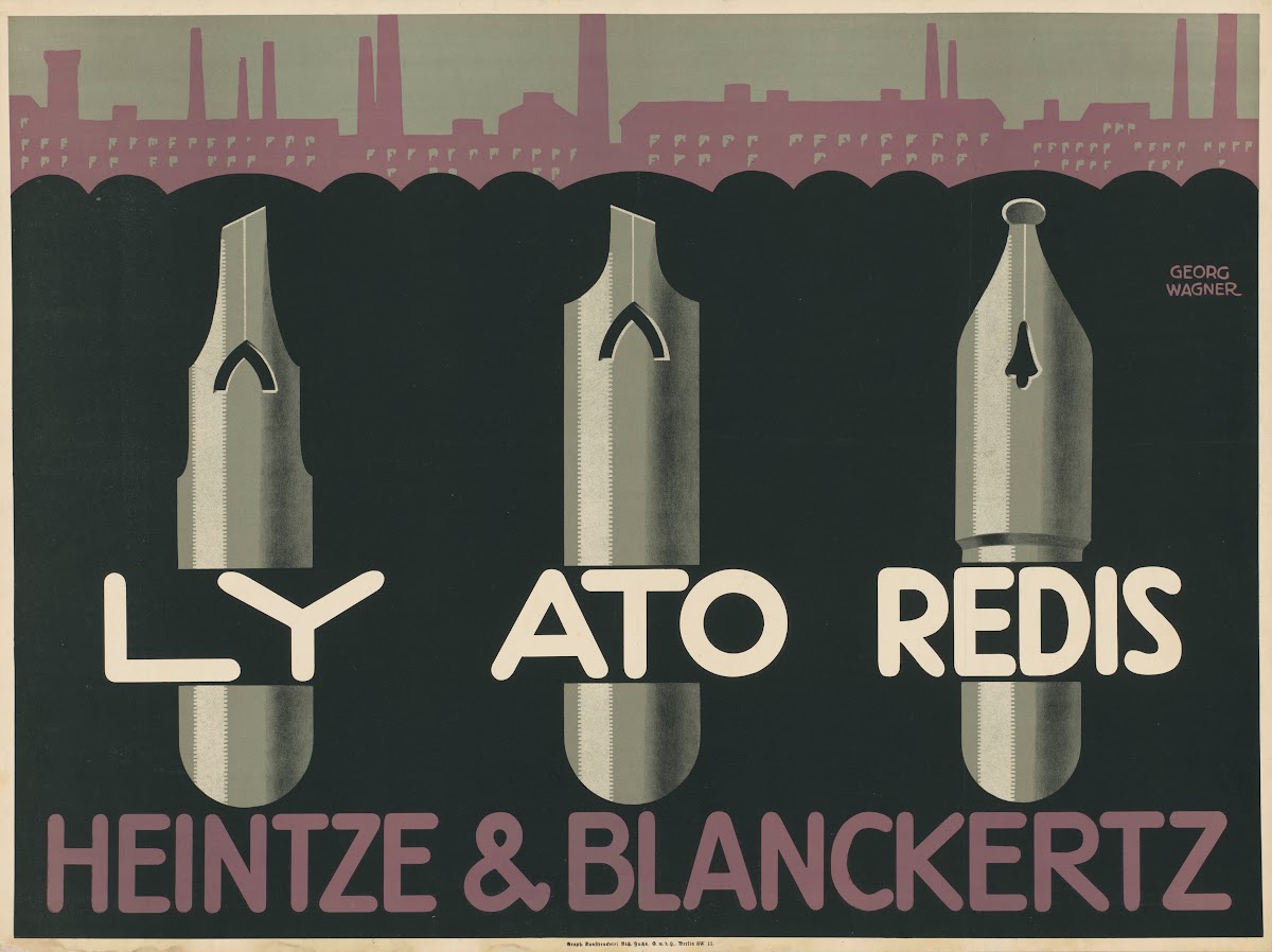 LY ATO REDIS Heintze  Blanckertz Schreibfedern 1912