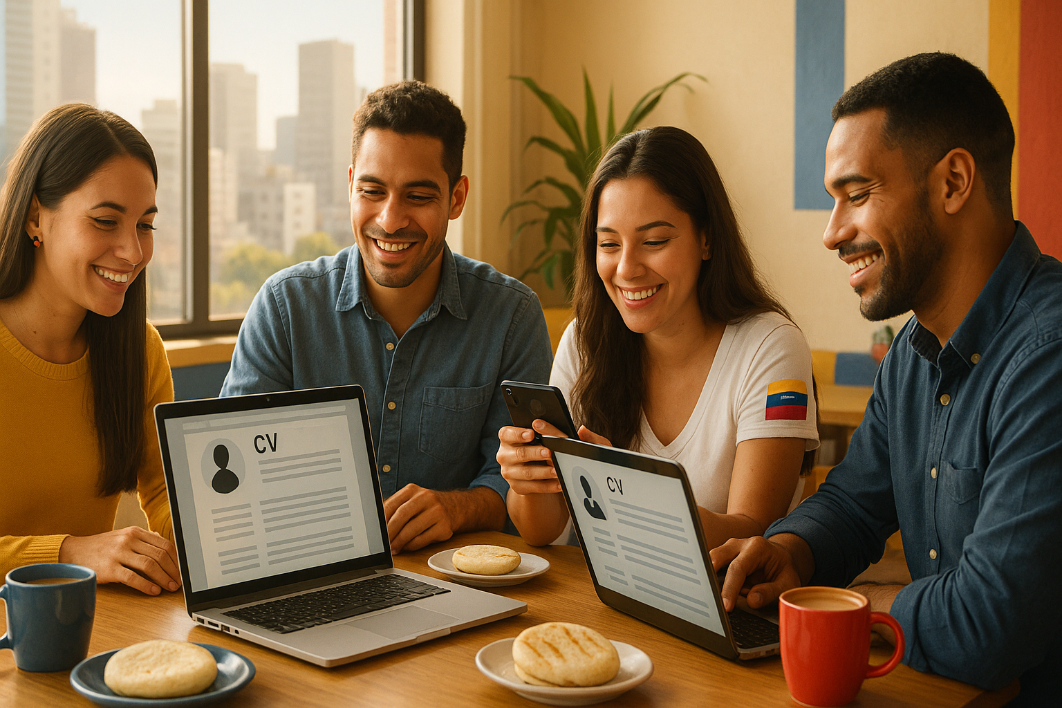 Venezolanos en el exterior coordinando oportunidades de empleo en comunidad
