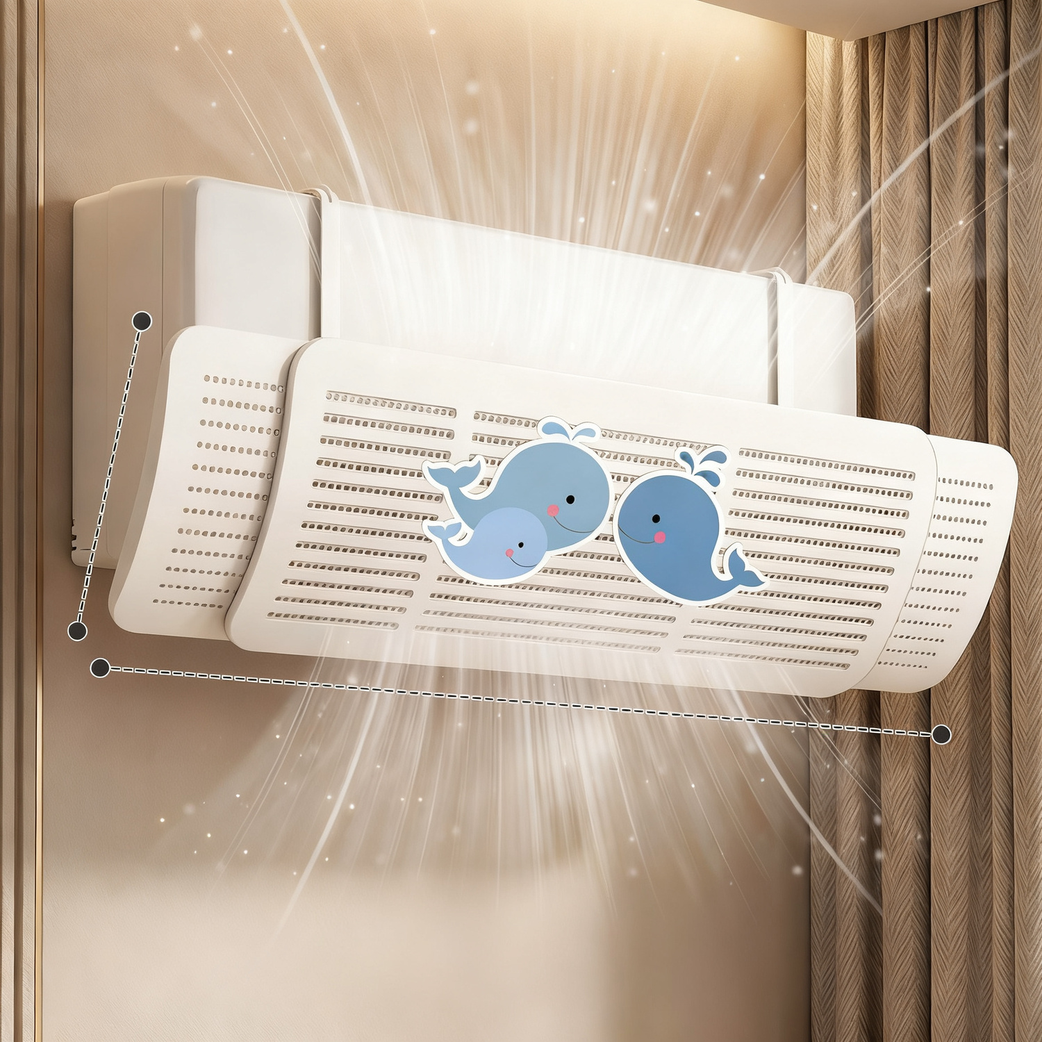 Air Conditioner Wind Deflector, universal, no installation