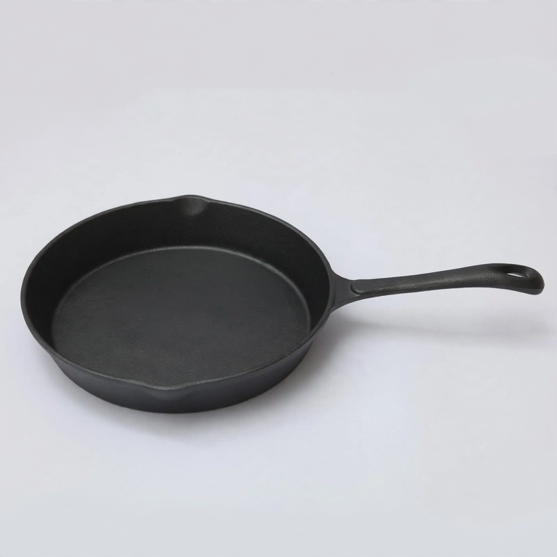 Cast iron pan, flat base
