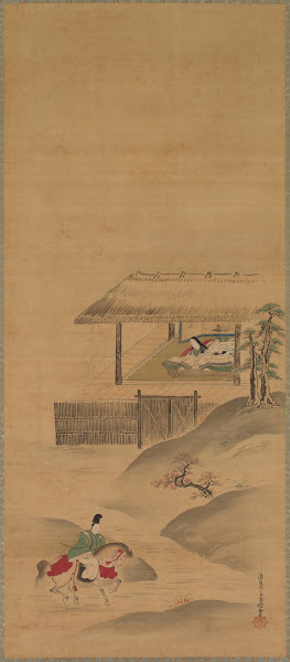 Minamoto no Nakakuni Visits Lady Kogō 1 late 1600s