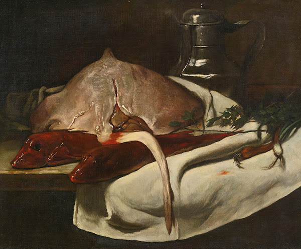 Still Life With Sting Ray And Red Mullets 1870