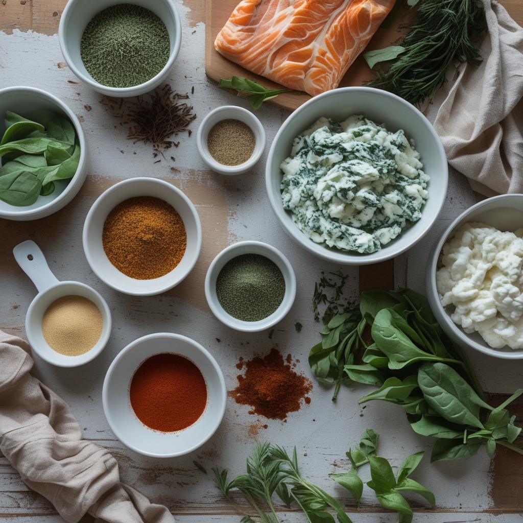 Ingredients for 20-Minute Spinach Ricotta Bites Recipe – Irresistibly Easy Appetizer for Quick Entertaining