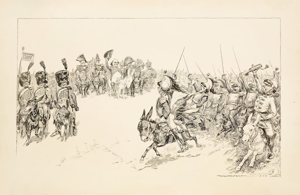 William Jennings Bryan as a general cheered by his army on the field 1908