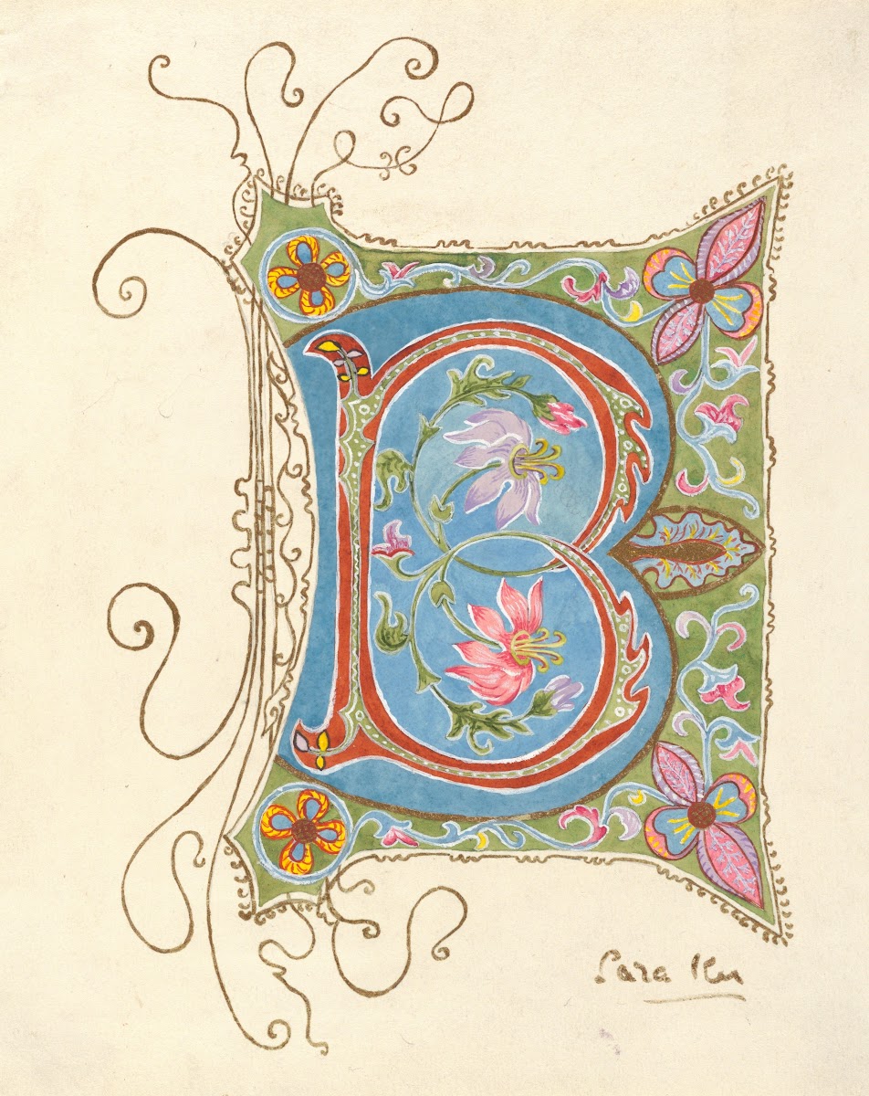 Illuminated Initial ca 1893