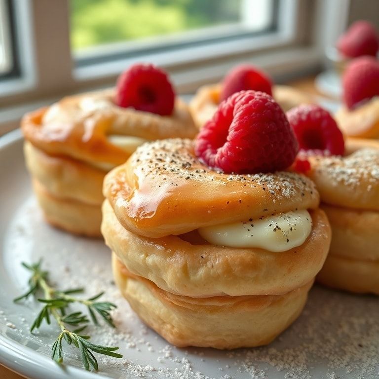 Cream Cheese and Raspberry Puff Pastry Cruffins Recipe – Easy Homemade Breakfast Treat