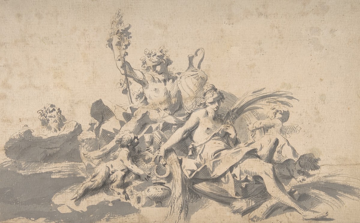 Bacchus and Ceres Attended by Putti and a Marine Deity 16761741