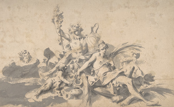 Bacchus and Ceres Attended by Putti and a Marine Deity 16761741