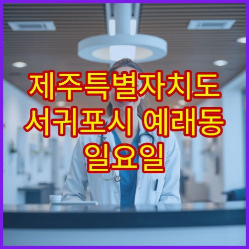 제주특별자치도 서귀포시 예래동 일요일 당직약국 위치와 시간 안내
